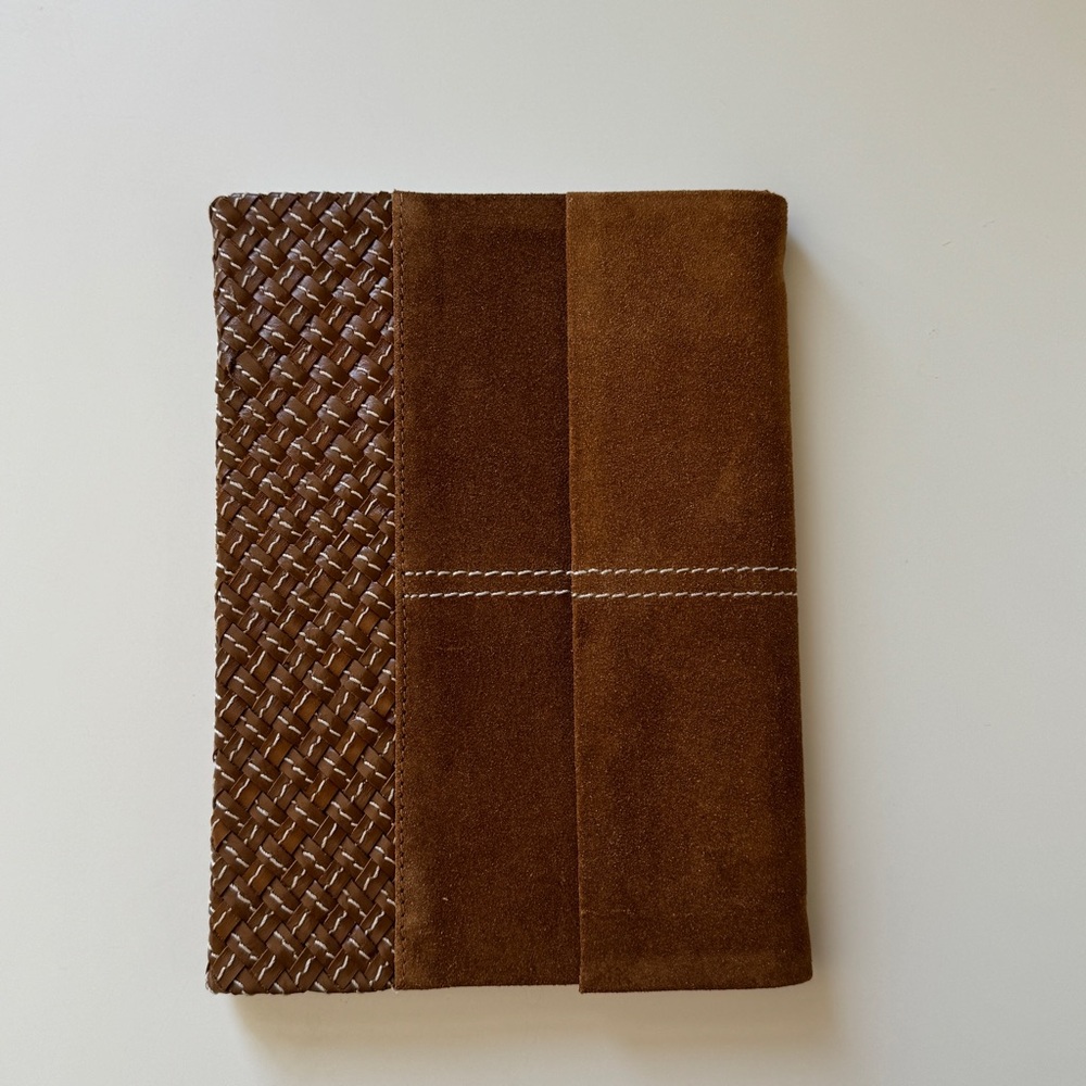 Brown Woven and Suede Notebook